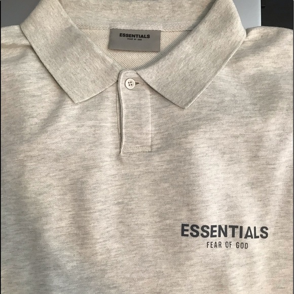 Fear Of God Essentials Long Sleeve Polo Sweater-M - Picture 3 of 7